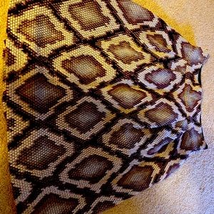 Pink Tartan snake print A line skirt, size 2